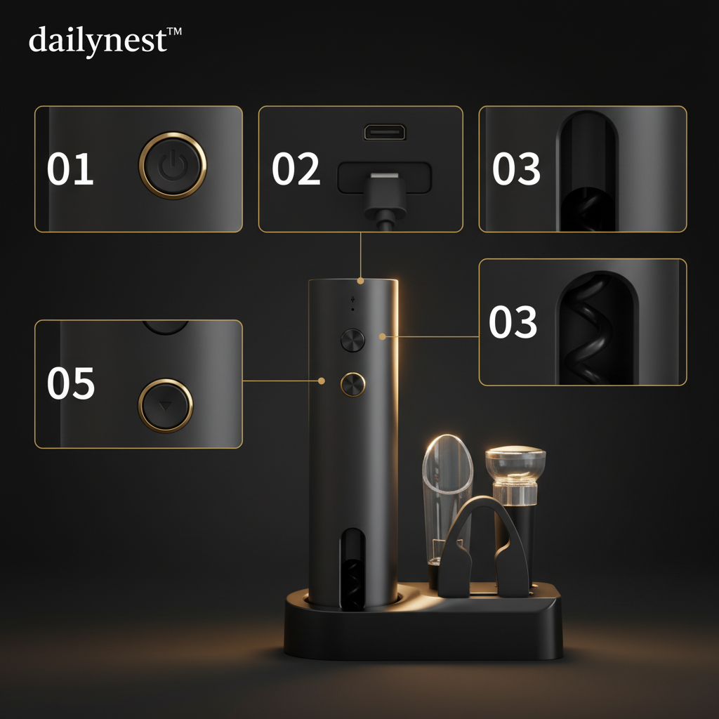 Noir Wine Ritual Set by dailynest™ – Detail Close-ups